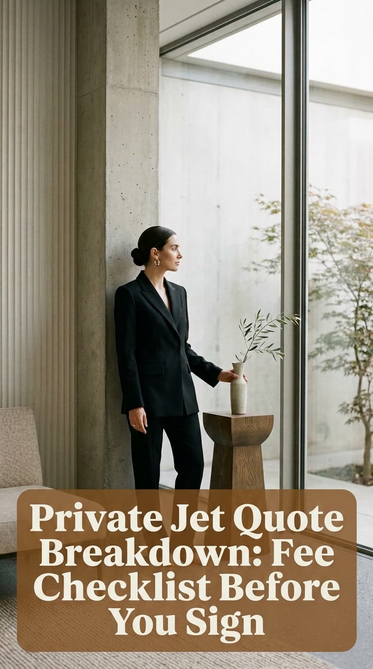 Private Jet Quote Breakdown: Fee Checklist Before You Sign